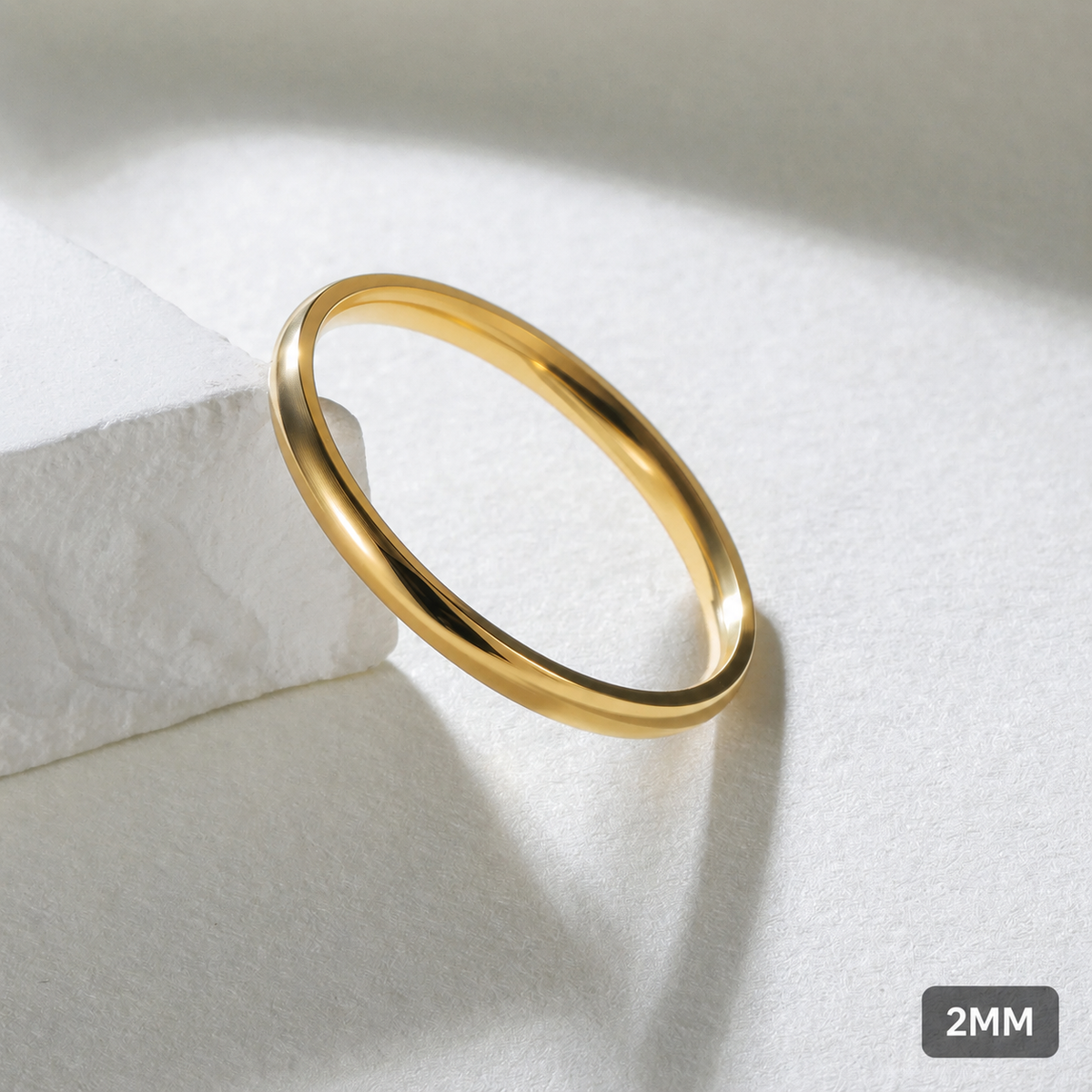 Minimalist Gold-Tone Band Ring
