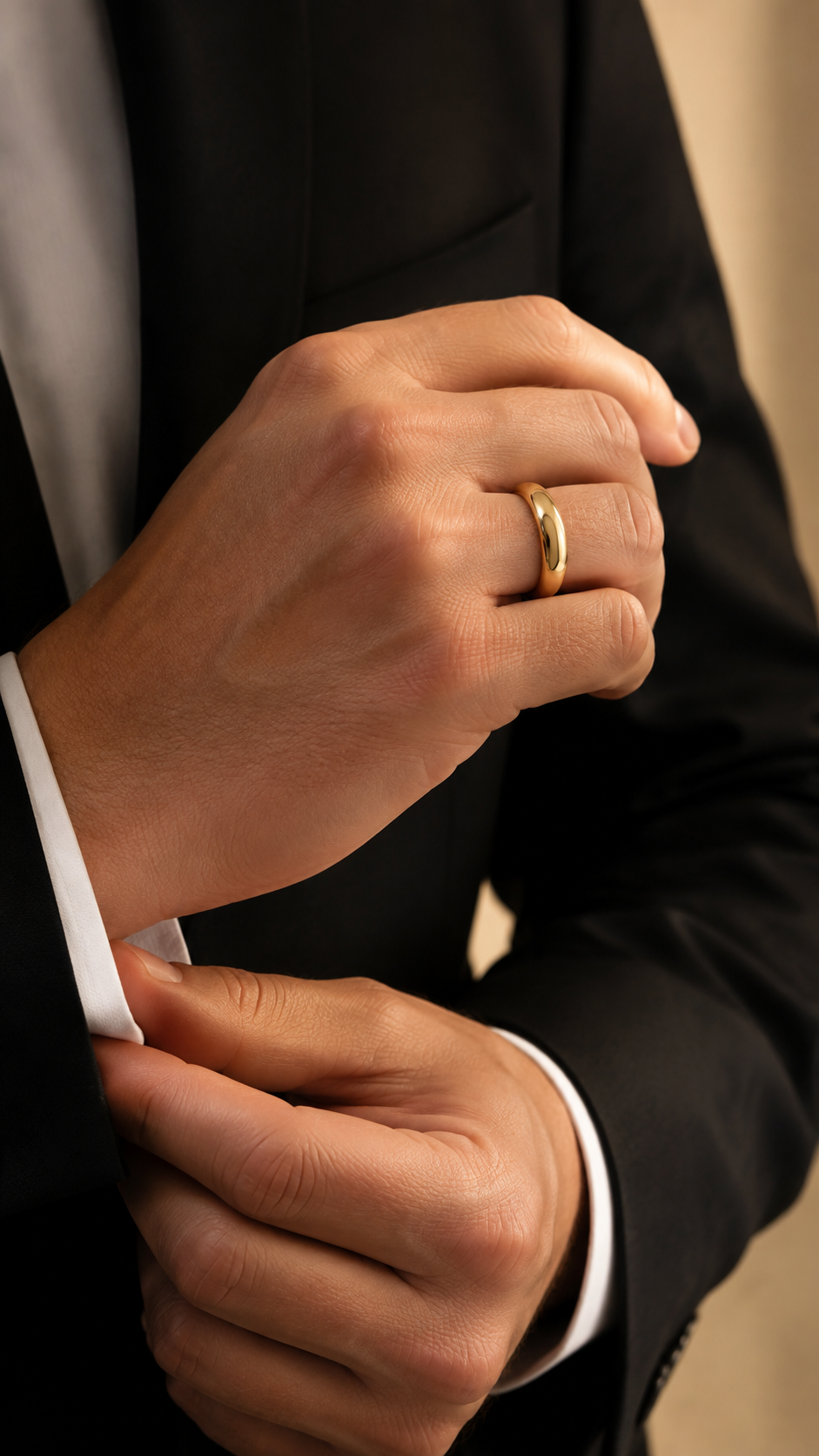 Minimalist Gold-Tone Band Ring