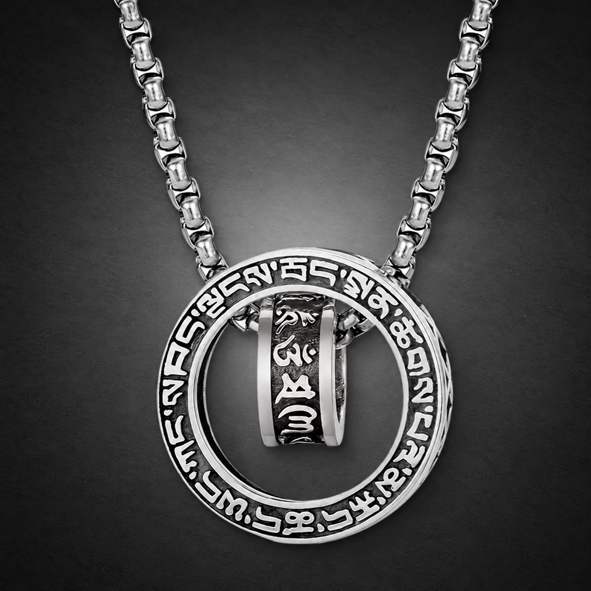 925 Sterling Silver Geometric Pendant Necklace