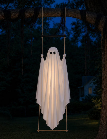Light-Up Hanging Swing Ghost