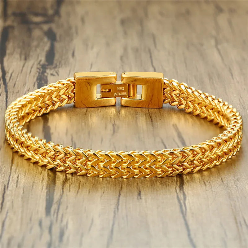 Double Rope Chain Stainless Steel Bracelet
