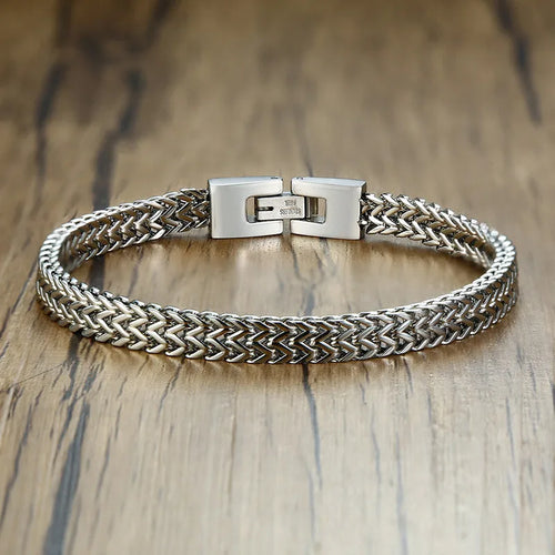 Double Rope Chain Stainless Steel Bracelet