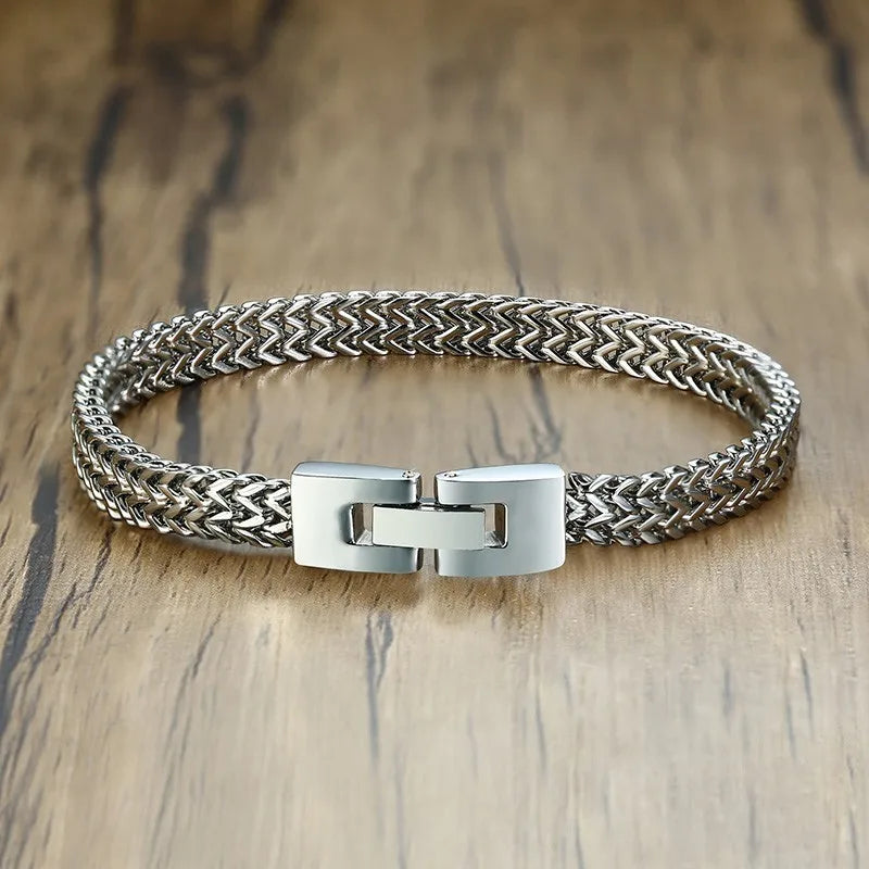 Double Rope Chain Stainless Steel Bracelet