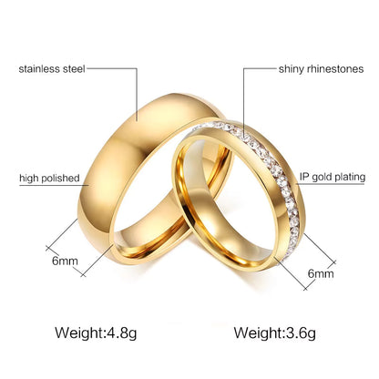 Stainless Steel CZ Band Ring