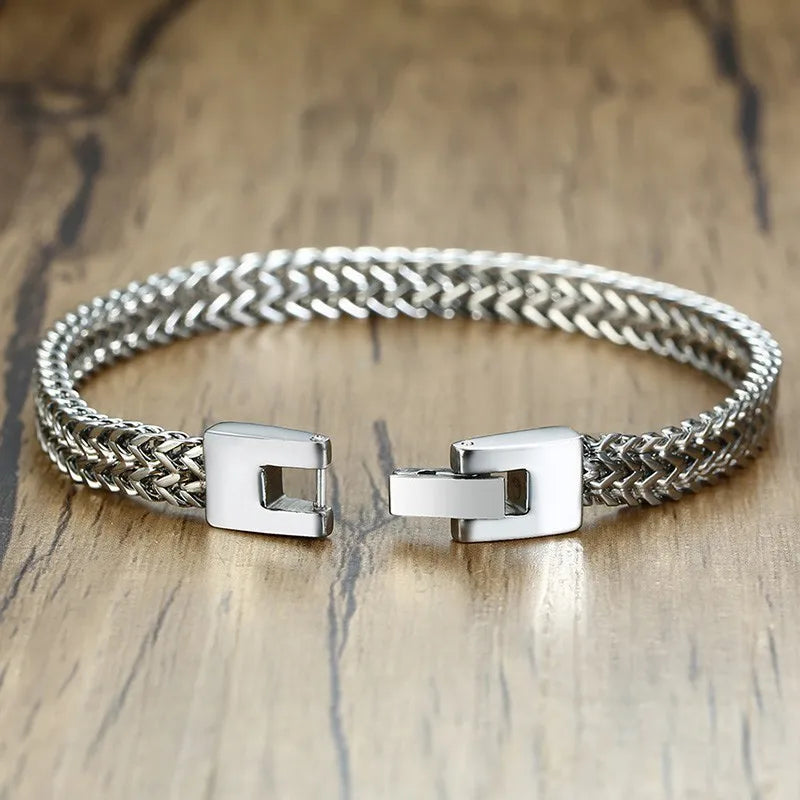 Double Rope Chain Stainless Steel Bracelet