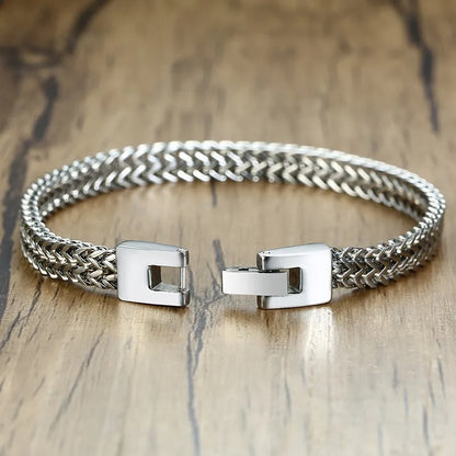 Double Rope Chain Stainless Steel Bracelet