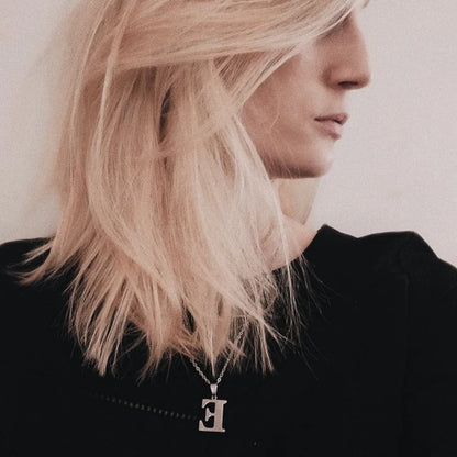 SONYA  A To Z Stainless Steel 26 Letters Initial Necklace For Women Alphabet Necklaces Pendants Friends Family Gifts Necklace
