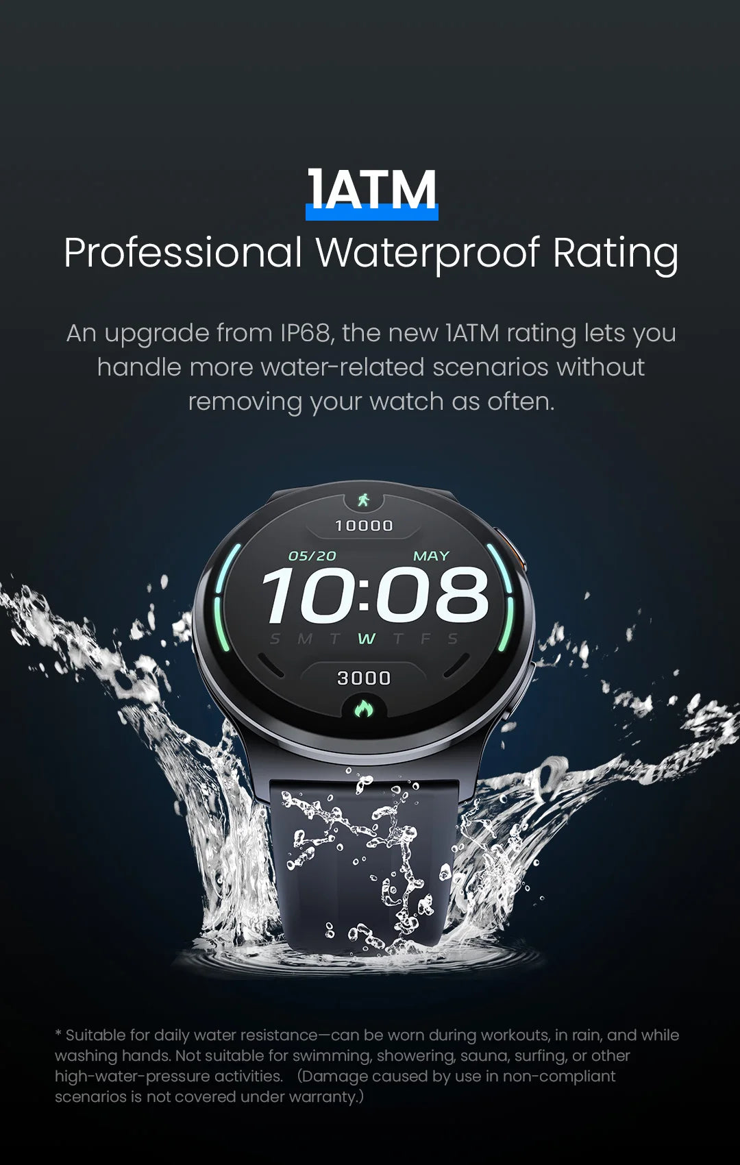 HAYLOU Solar Lite 2 Smartwatch – 1.43” AMOLED Fitness Watch with 24H Health Monitoring, 150+ Sports Modes & Voice Calling