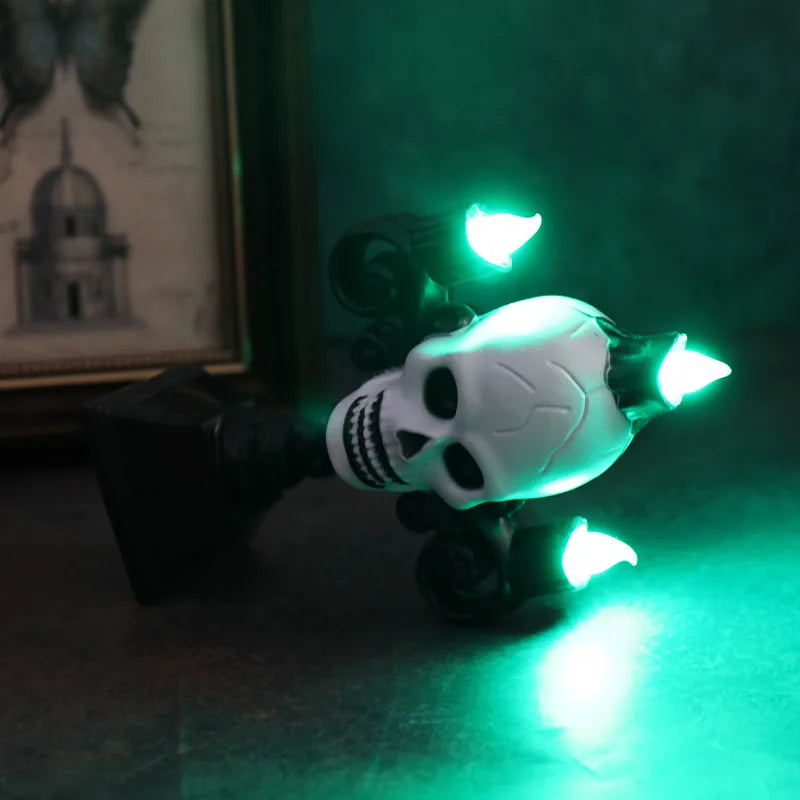 Skull Candelabra LED Halloween Light