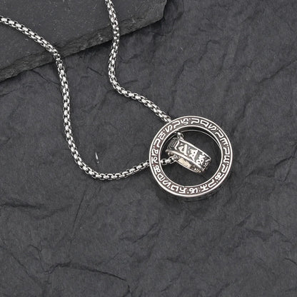 925 Sterling Silver Geometric Pendant Necklace