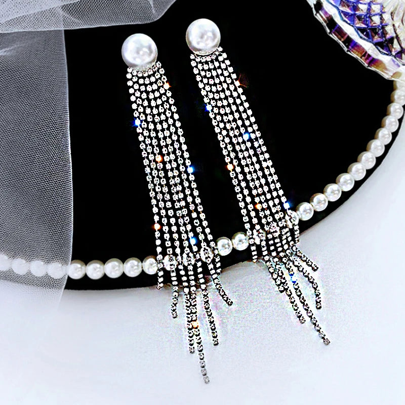 Vintage Crystal Drop Earrings for Women