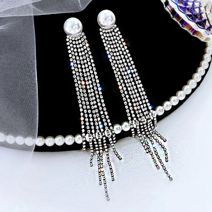 Vintage Crystal Drop Earrings for Women
