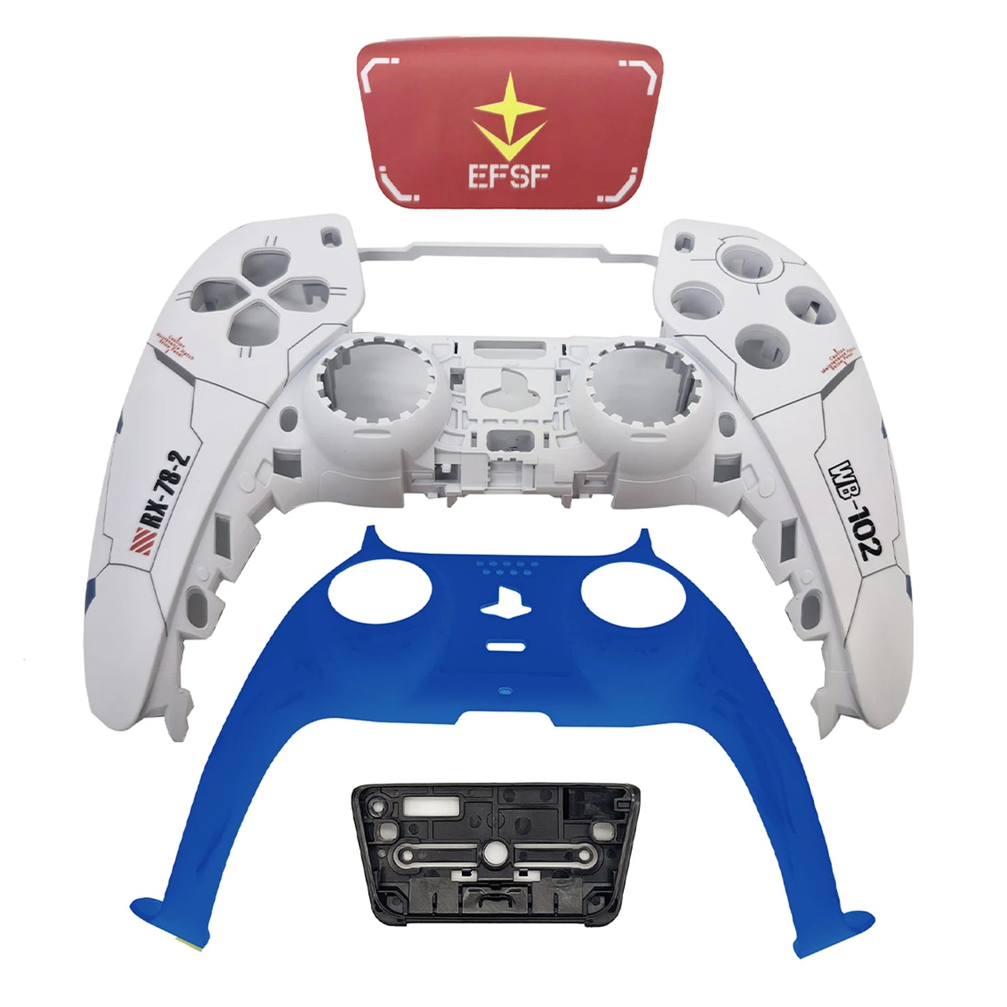 PS5 Controller Mecha Style Shell – Custom Faceplate Cover with Touchpad for DualSense Controller & Free Shipping