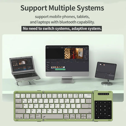 Foldable Bluetooth Keyboard with Touchpad for iPad, Tablet & Laptop