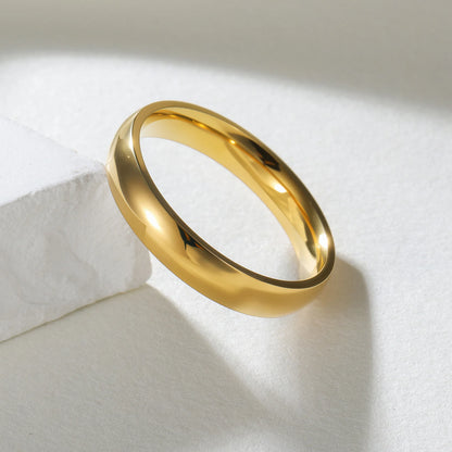 Minimalist Gold-Tone Band Ring