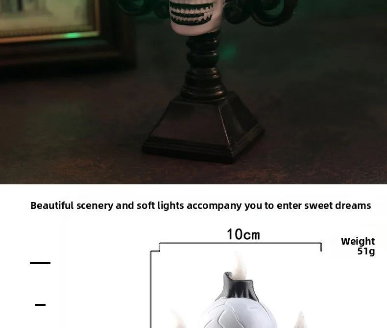 Skull Candelabra LED Halloween Light