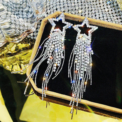 Vintage Crystal Drop Earrings for Women