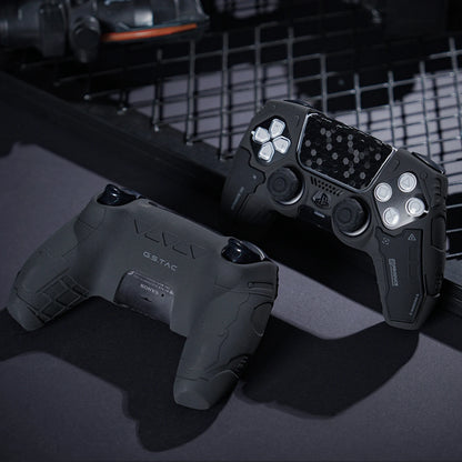 PS5 Controller Silicone Cover – Tactical Style Soft Protector Skin with Thumb Stick Grip Caps & Free Shipping