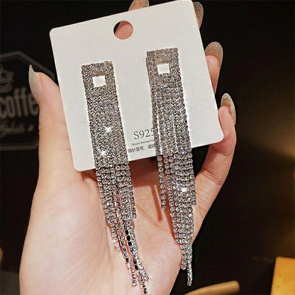 Vintage Crystal Drop Earrings for Women