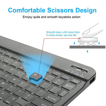 Slim Bluetooth Keyboard for iPad & Tablet