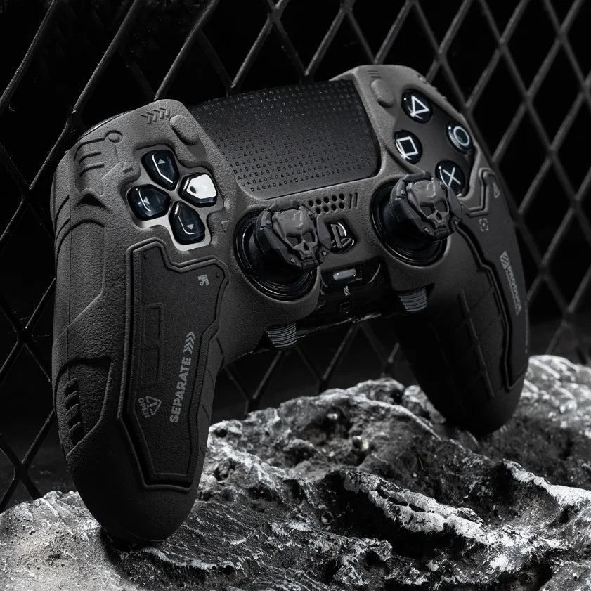 PS5 Controller Silicone Cover – Tactical Style Soft Protector Skin with Thumb Stick Grip Caps & Free Shipping