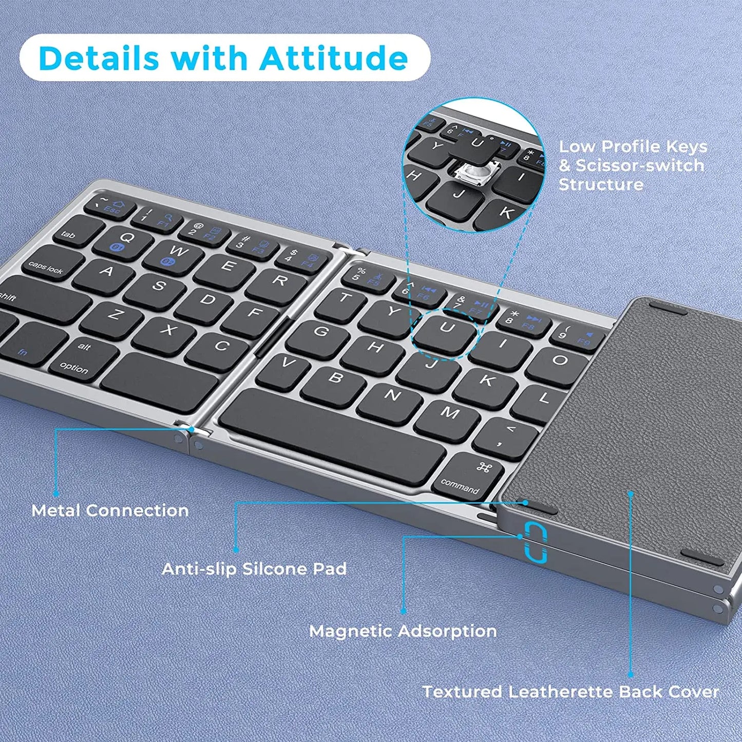 Foldable Bluetooth Keyboard