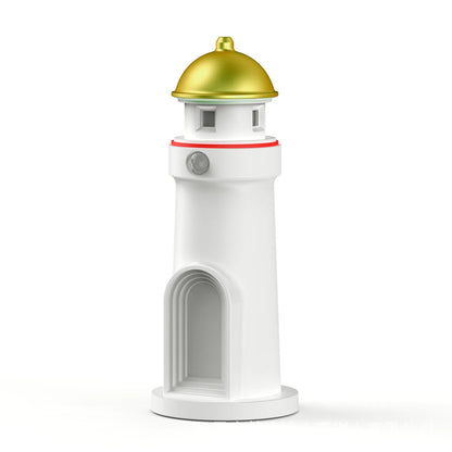 Motion Sensor Moon Projection Lighthouse Night Light – Rechargeable Bedside Lamp for Bedroom & Kids Room