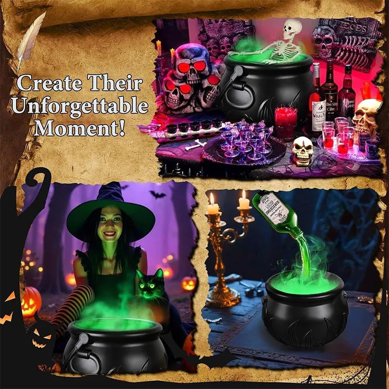 Halloween Witch Cauldron Fog Mist Decor