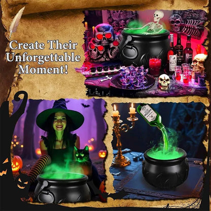 Halloween Witch Cauldron Fog Mist Decor