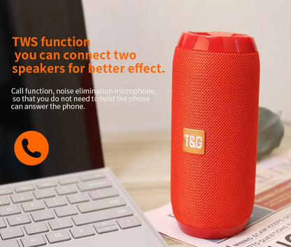 Portable Wireless Bluetooth Speaker – Mini Outdoor Bass Speaker with FM Radio, Hands-Free Call & Free Shipping
