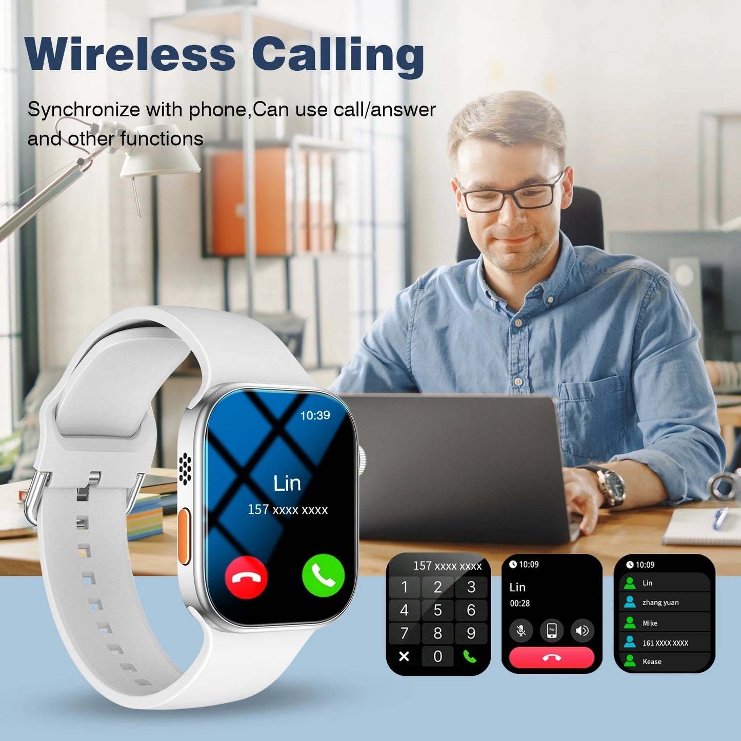 2.02” HD Smartwatch – Bluetooth Calling Fitness Watch with Weather, Sports Tracking & Free Shipping
