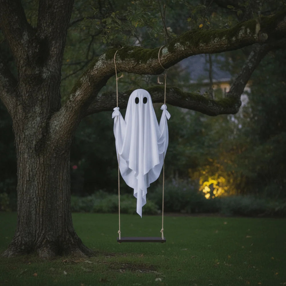 Light-Up Hanging Swing Ghost