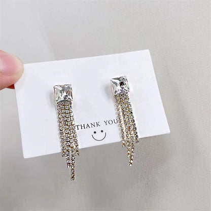 Vintage Crystal Drop Earrings for Women