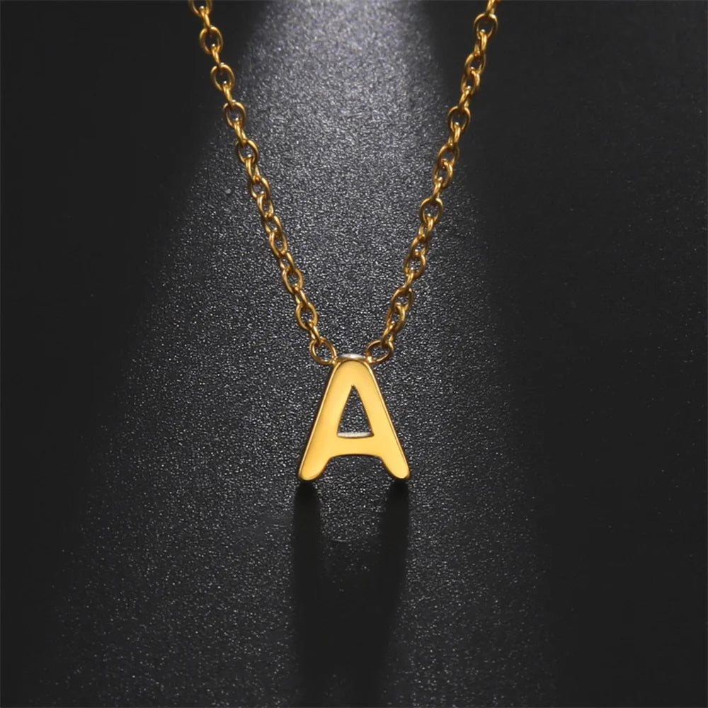 A–Z Stainless Steel Initial Necklace