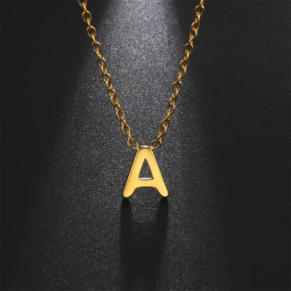 A–Z Stainless Steel Initial Necklace