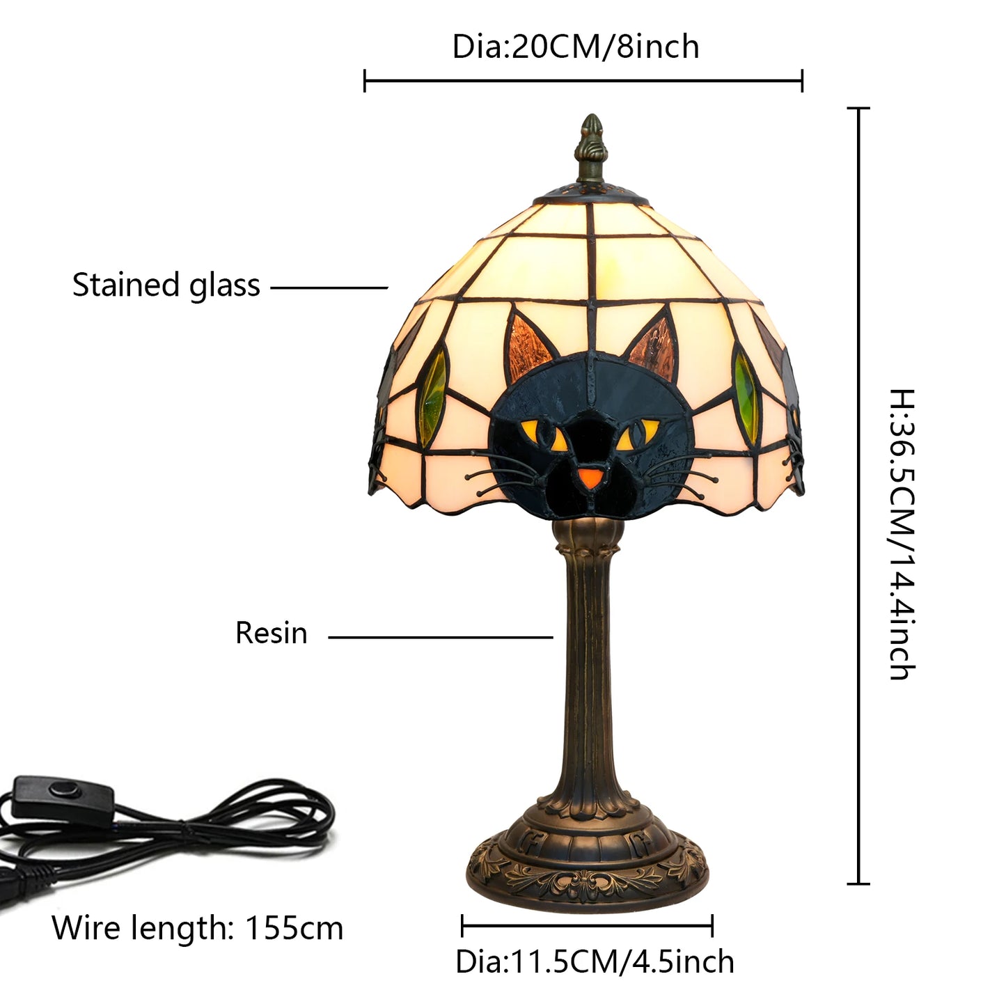 Cute Black Cat Bedside Table Lamp – Vintage Animal Desk Lamp with Free Shipping