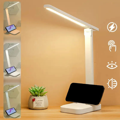 Foldable LED Desk Lamp with Touch Control for Study & Work