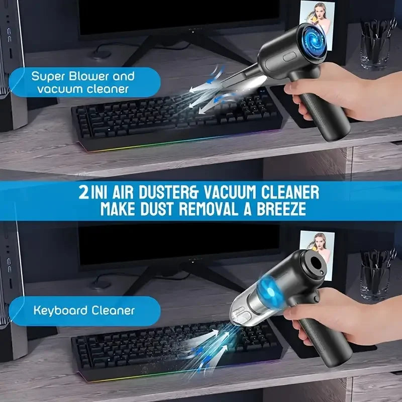 2-in-1 Cordless Air Duster & Mini Vacuum Cleaner