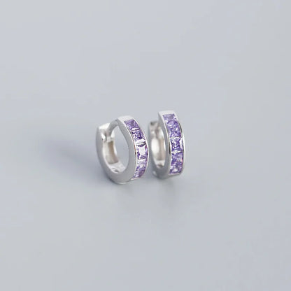 Colorful Zircon Huggie Hoop Earrings