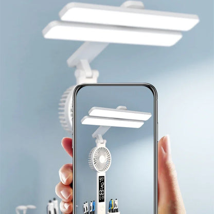 3-in-1 LED Desk Lamp with Fan and Phone Holder