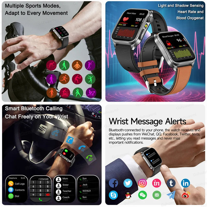 Health Monitoring Smartwatch – Bluetooth Calling Fitness Watch with Free Shipping