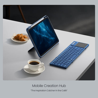 Foldable Bluetooth Keyboard with Touchpad for iPad, Tablet & Laptop
