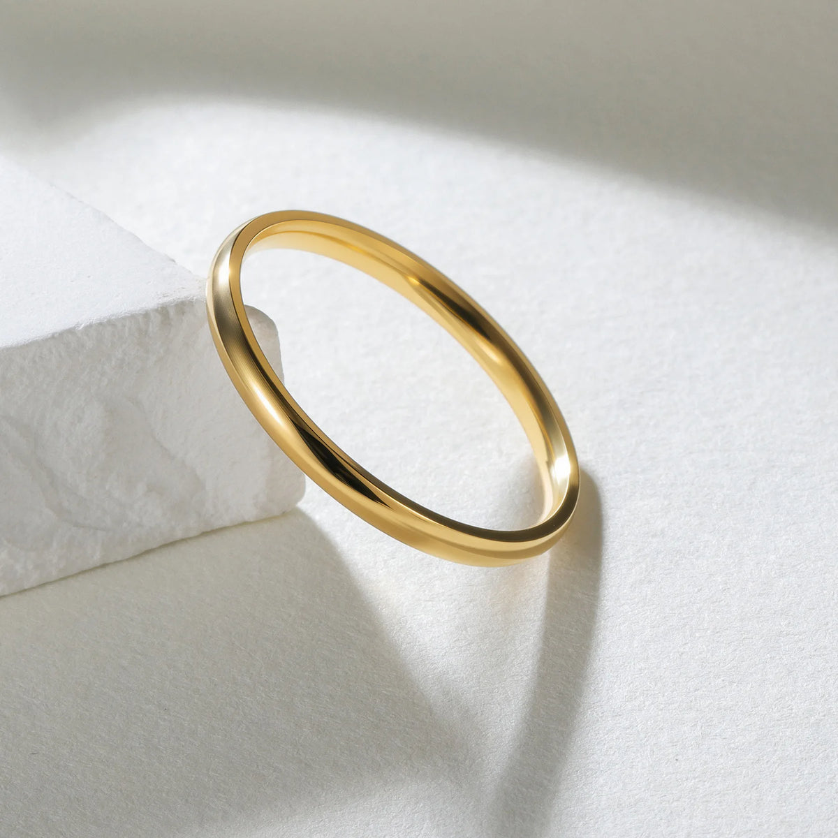 Minimalist Gold-Tone Band Ring