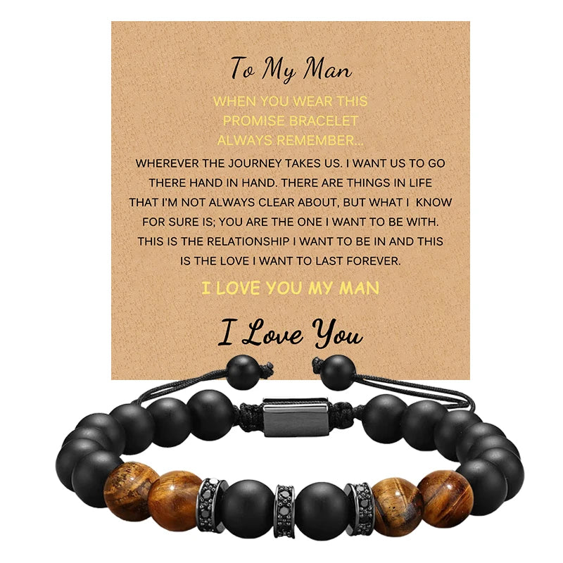 Tiger Eye Stone Bracelet for Men