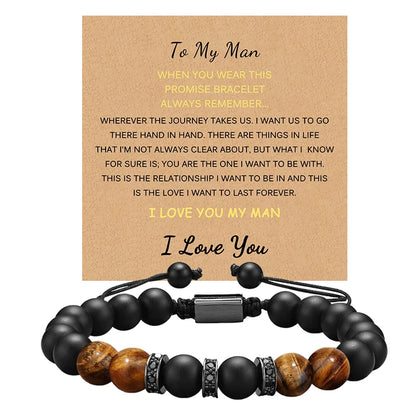 Tiger Eye Stone Bracelet for Men