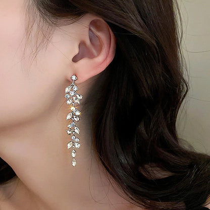 Vintage Crystal Drop Earrings for Women