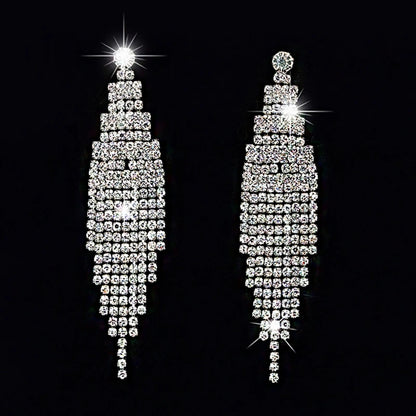 Vintage Crystal Drop Earrings for Women