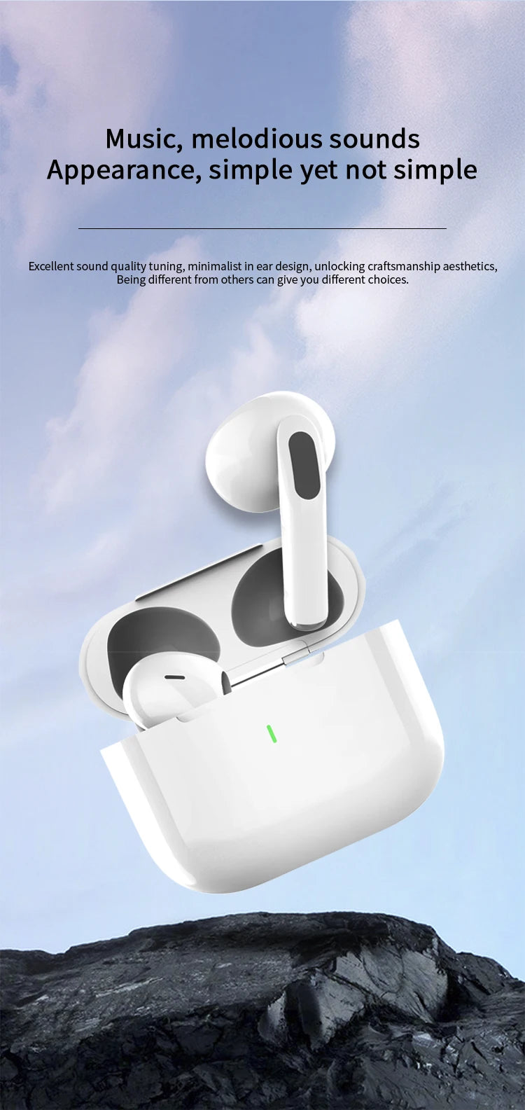 Air Pro True Wireless Earbuds – Bluetooth 5.3 ANC Noise Reduction Earphones with Charging Case & Free Shipping