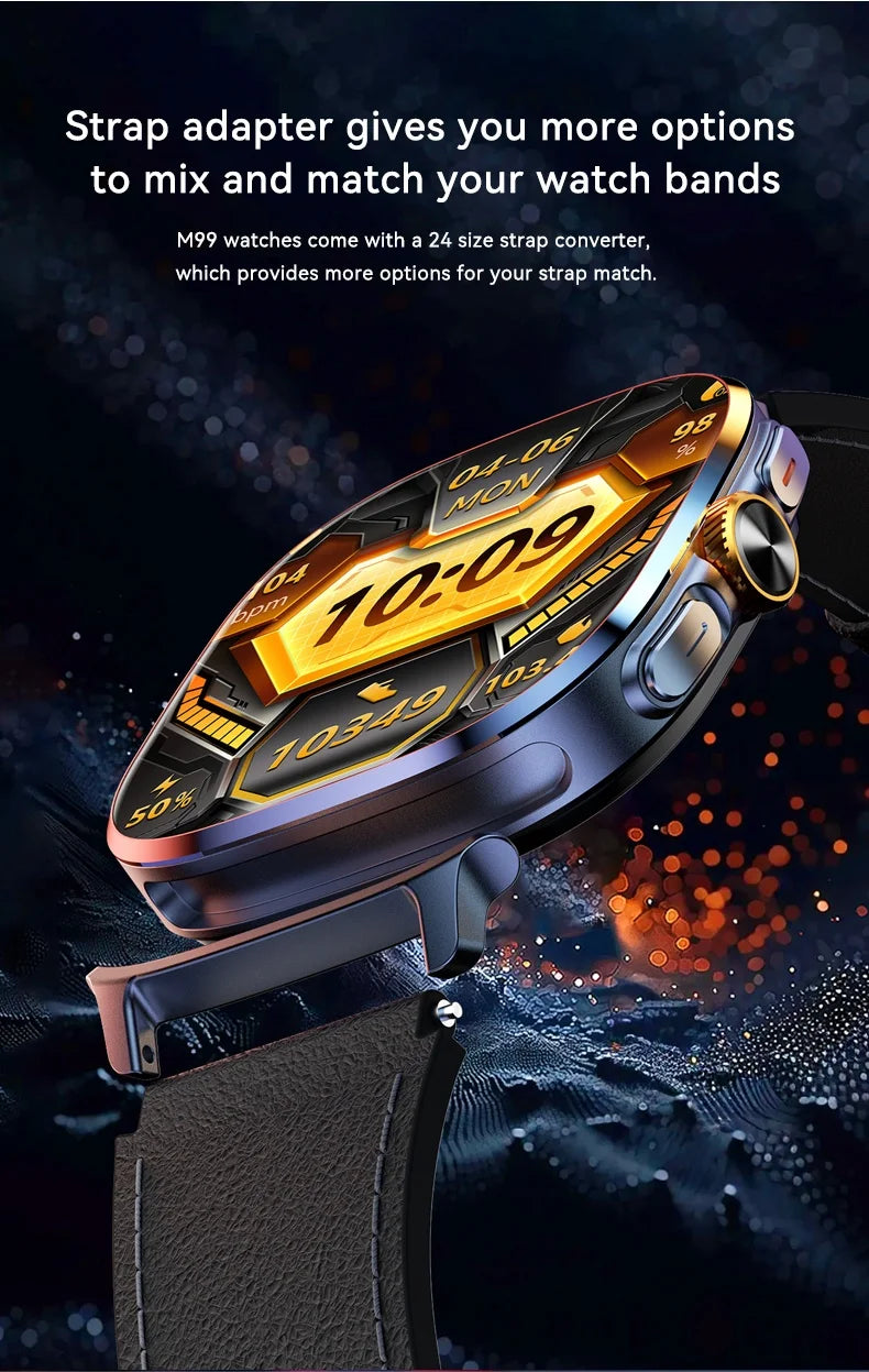 M99 5G Smartwatch – AMOLED Display Watch with Camera, GPS & Free Shipping