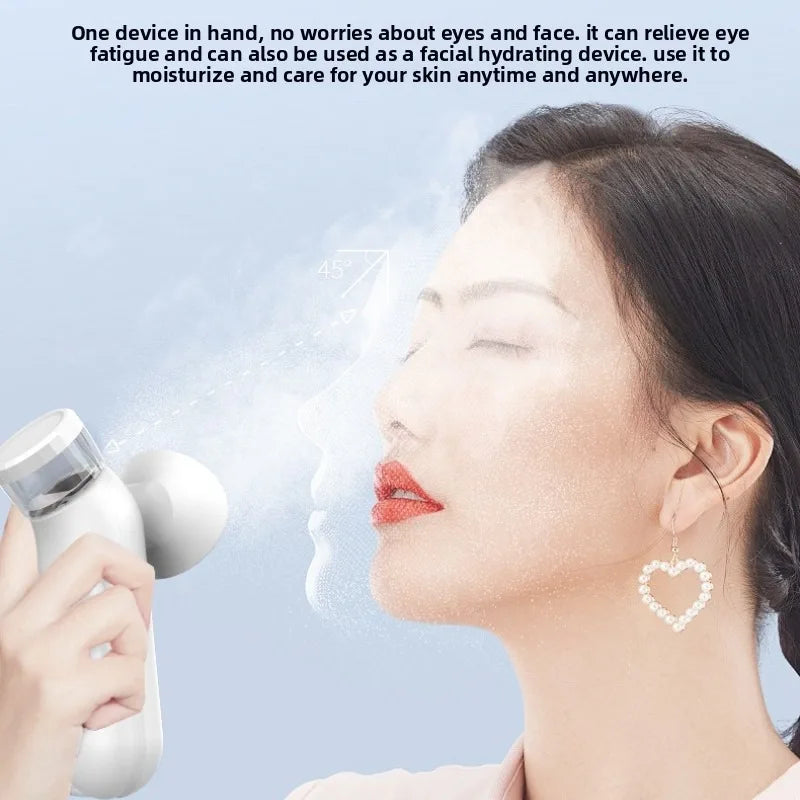 Portable Eye & Face Nano Mist Sprayer – Hydrating Steam Care Device for Daily Self-Care